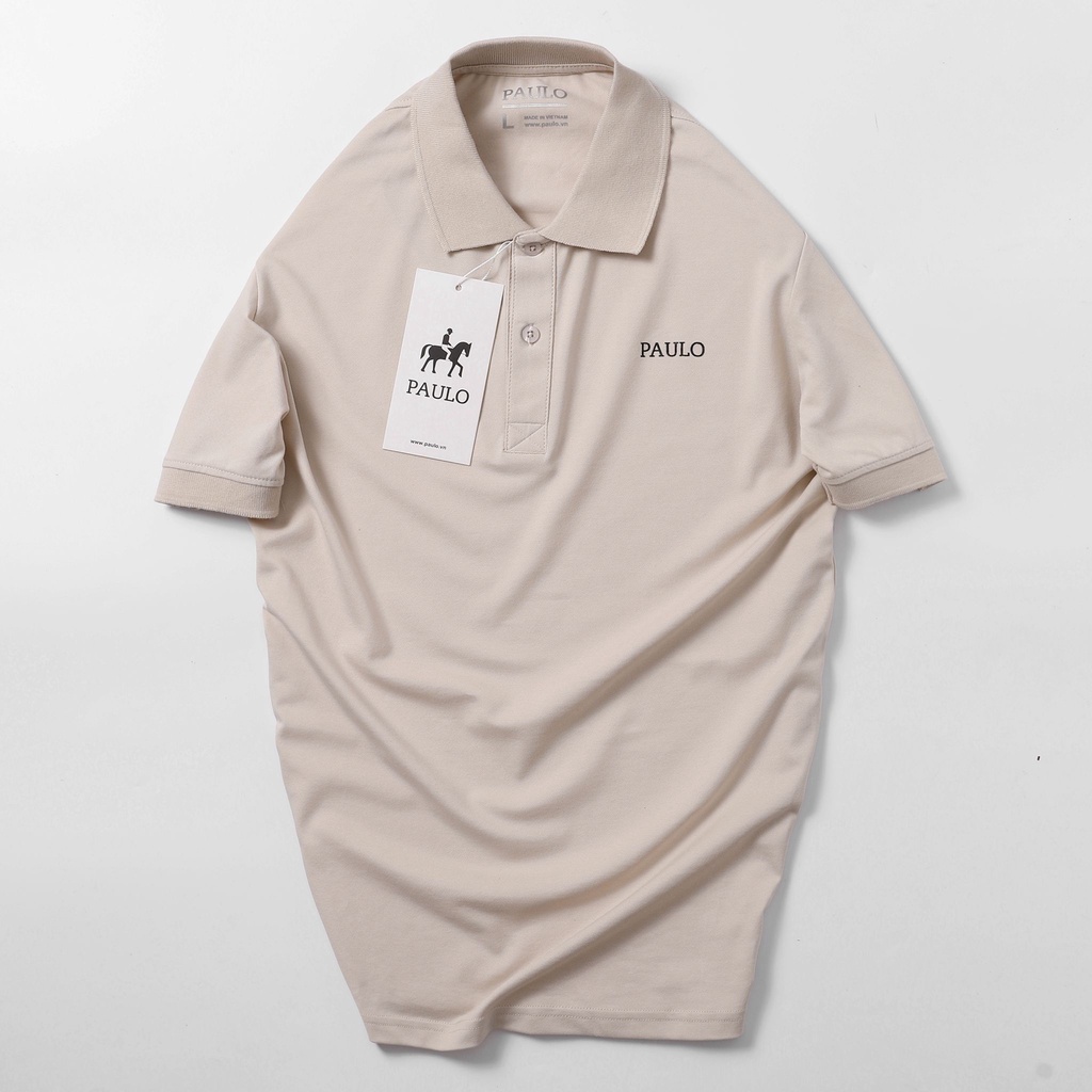Áo thun POLO nam cổ bẻ BASIC CVC vải cá sấu Cotton kháng khuẩn, chống nhăn, thoáng mát - PAULO