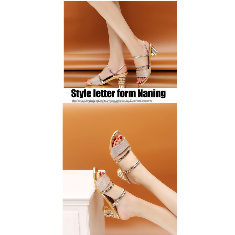 Xăng đan ánh nhũ dễ thương dành cho nữ