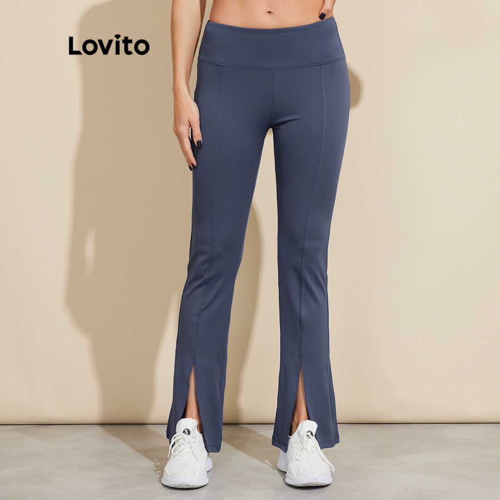 Quần Legging Lovito Có Túi Màu Tie Dye Phong Cách Thể Thao L05215 (Màu Xanh Lá)