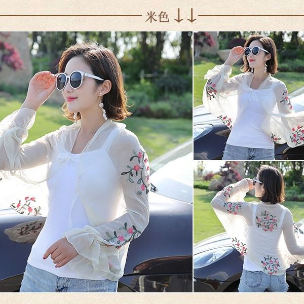 Áo Choàng Đi Biển Vải Voan Thêu Họa Tiết Thời Trang Mùa Hè Cho Nữ | BigBuy360 - bigbuy360.vn