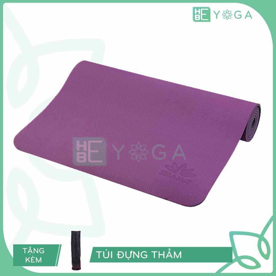 Thảm Yoga ZERA Mats 8mm 1 lớp Tặng kèm túi đựng ( màu sắc ib để chọn màu)