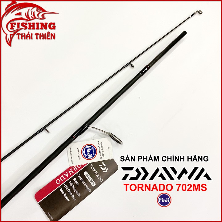 Cần câu cá Daiwa Tornado 702MS (cần máy đứng 2m1) khoen Fuji Pat Daiwa