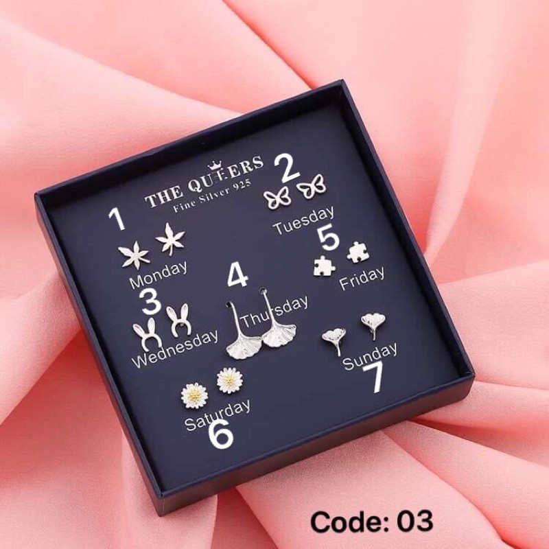 SET HOA TAI 7 NGÀY BẠC 925 BỐN LÁ