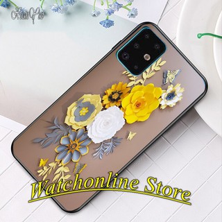Ốp lưng phủ bóng SamSung Galaxy M51 S20 FE Note 10 Lite Note 10 Note 10+ S10 lite Note 8 Note 9 S20 ultra họa tiết hoa