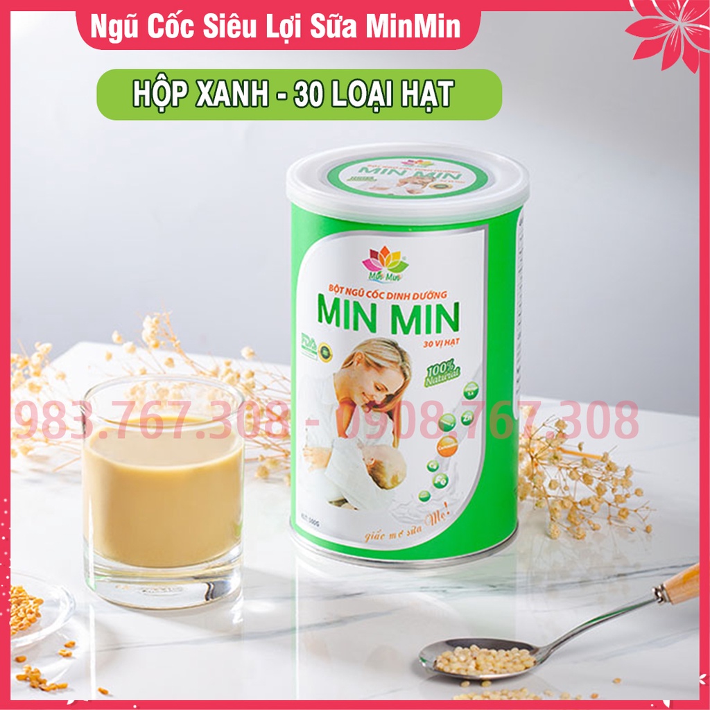 [CAO CẤP] Ngũ Cốc Dinh Dưỡng Lợi Sữa Min Min Hộp 30 Loại Hạt - MinMin