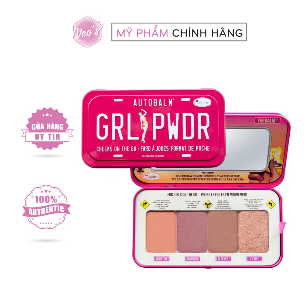 Bảng phấn má The Balm Autobalm GRL PWDR Cheeks On The Go Blush Palette