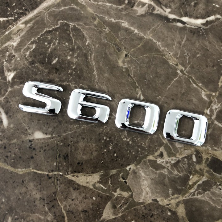 Decal tem chữ S600L /  S500L / S400L dán đuôi xe ô tô Mercedes trang tri làm nổi bật