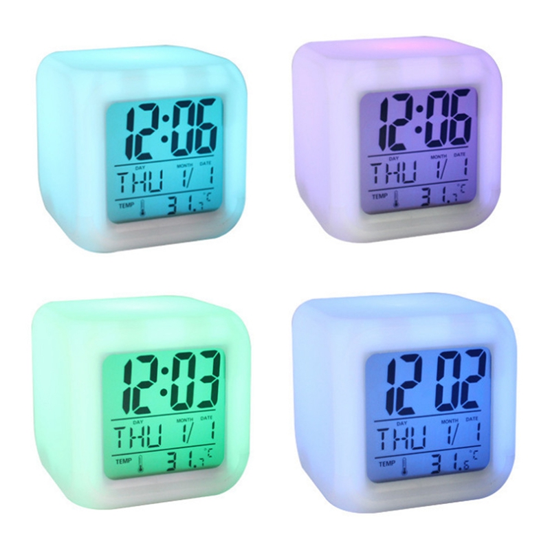 Bliss Alarm Clock Kids Wake Up Easy Setting Digital Travel for Boys Girls, Large Display Time/Date/Alarm with Snooze, Bedside Clock Handheld Sized, LED Night Light Clock - Best Gift for Kids