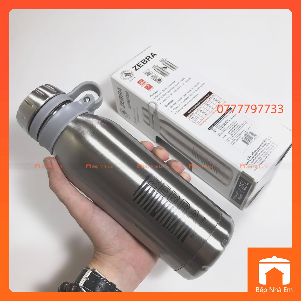 Bình Giữ Nhiệt ZEBRA Wisdom 0.5L_0.75L_1L (Inox 304) - 112635_112636_112637. Nhập Khẩu Thái Lan