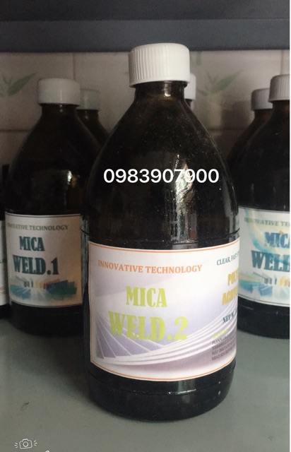 Keo Lạnh Dán Mica Acrylic Trong Suốt Weld.2 - Dán Mica Trung Quốc (500ml)