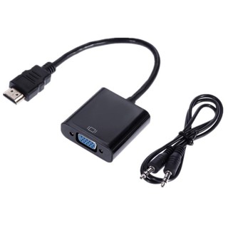 Cáp chuyển đổi hdmi sang vga kèm dây audio 3.5-bộ đầu chuyển cổng hdmi ra vga giắc hdmi to vga,dây máy chiếu