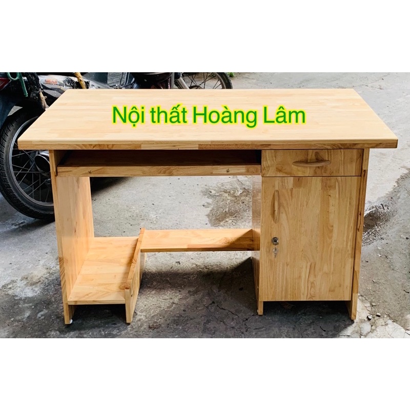 Bàn làm việc gỗ cao su cao cấp