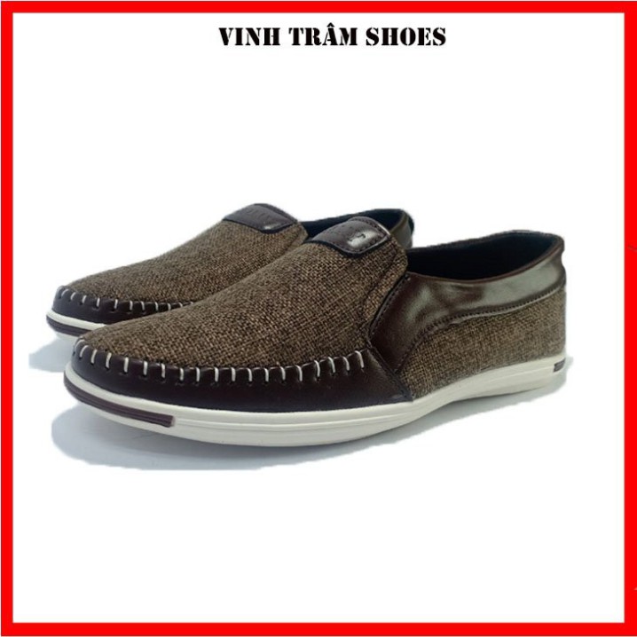 [ FREE SHIP ] Giày lười mọi vải nam đế cao 3cm đế cao su chống trơn trượt hàng sẵn kho 38 - 43 bảo hành 1 đổi 1
