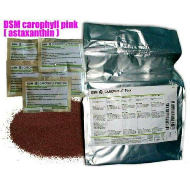 Bột lên màu đỏ cho cá cảnh - Carophyll pink - gói 1 gram