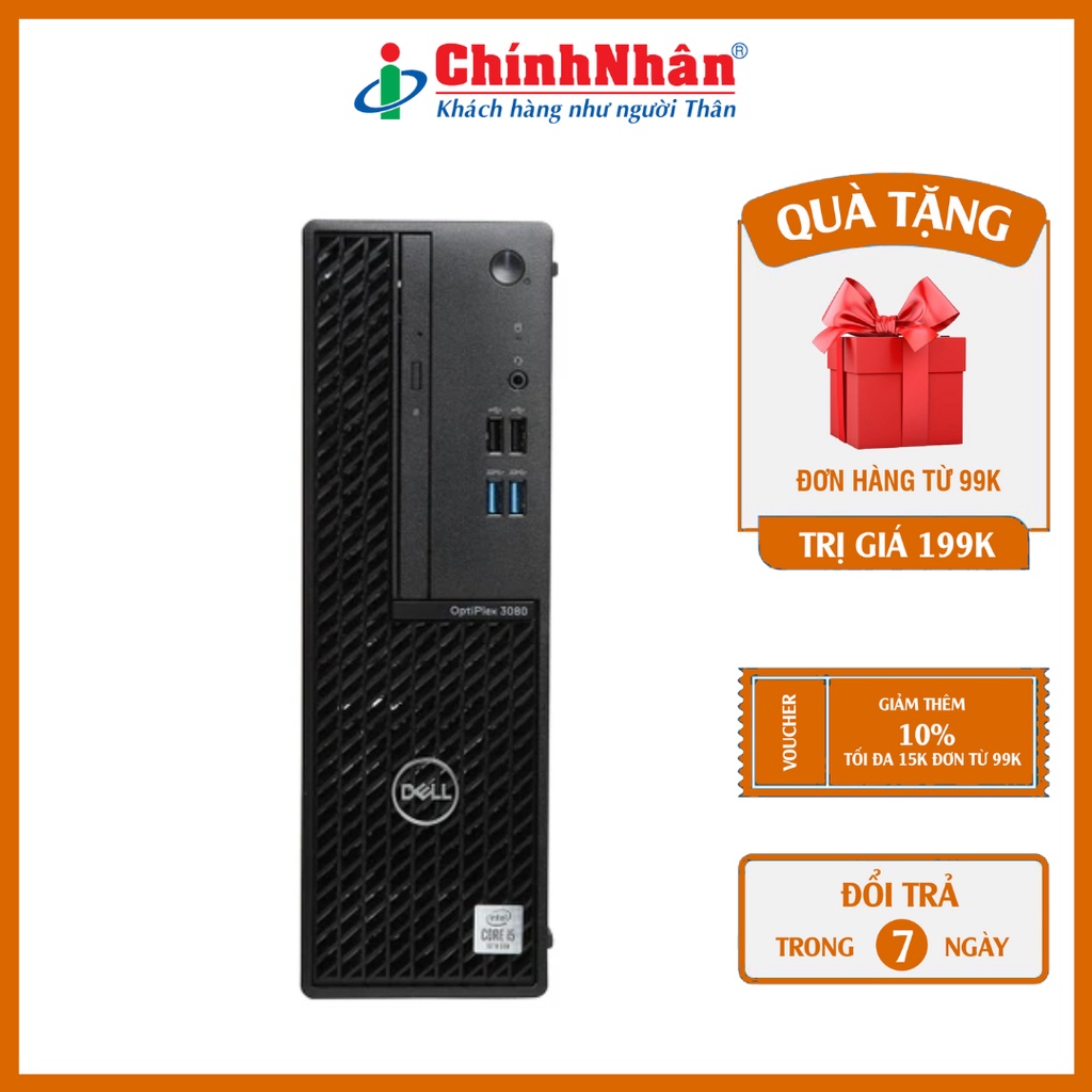 Máy Tính Để Bàn Dell Optiplex 3080 Sff, Core I5-10505/4Gb/256Gb Ssd/Dvd_Rw/Fedora/1Year_Malaysia/Mbde_3080Sff_10505_4Gss