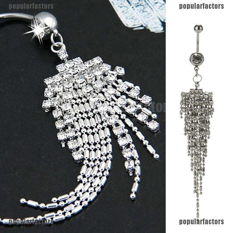 Khuyên Rốn Dạng Tua Rua Đính Đá Thời Trang