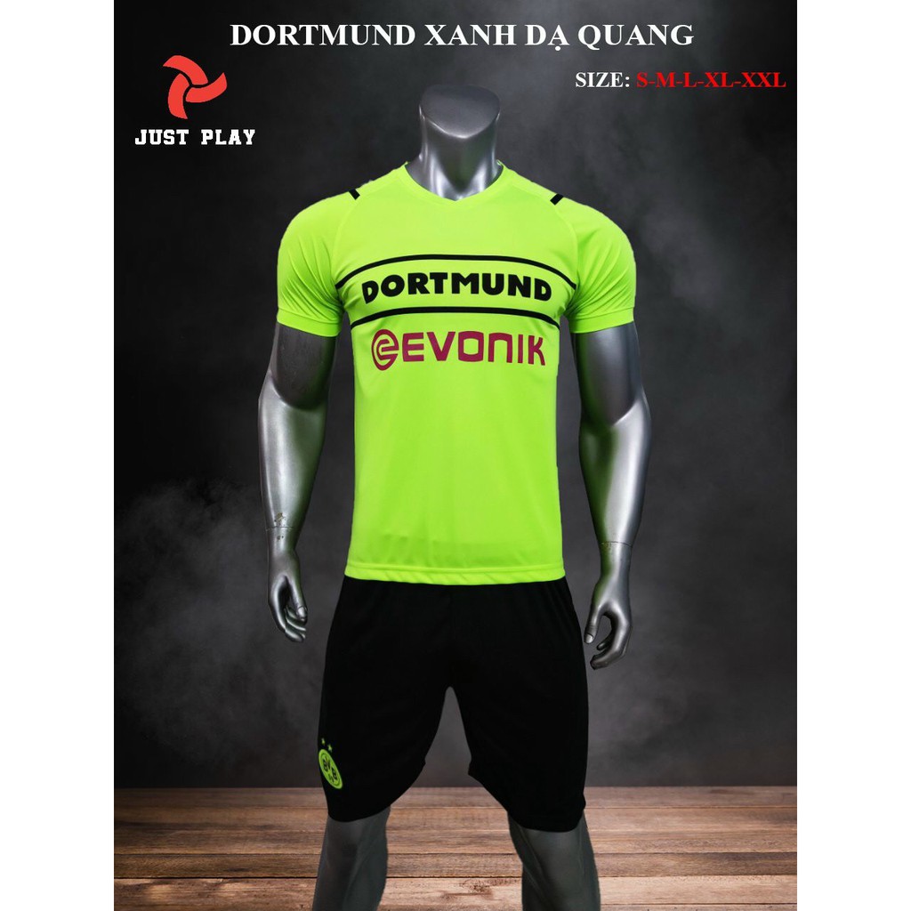 Bộ quần áo bóng đá CLB Dortmund Xanh Dạ Quang 2022