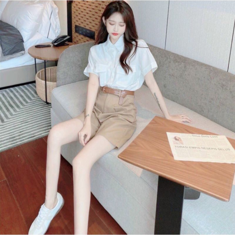 [Mã FAMAYWA giảm 10K đơn 50K] Áo sơ mi phối 2 túi trước sang chảnh😘 | BigBuy360 - bigbuy360.vn