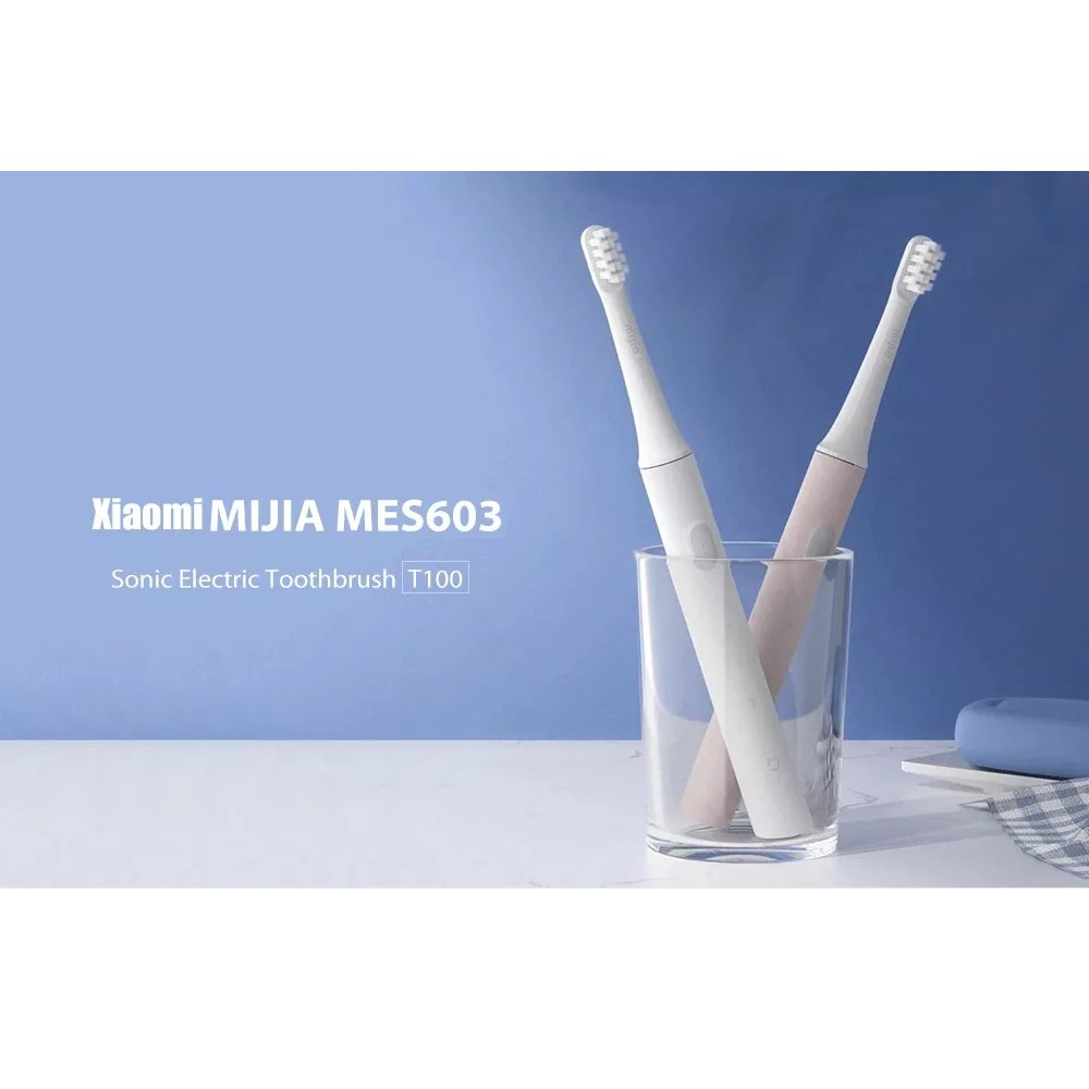 Xiaomi Youpin Set bàn chải đánh răng điện và đầu thay thế   Sonic T100 siêu âm tự động sạc USB chống nước