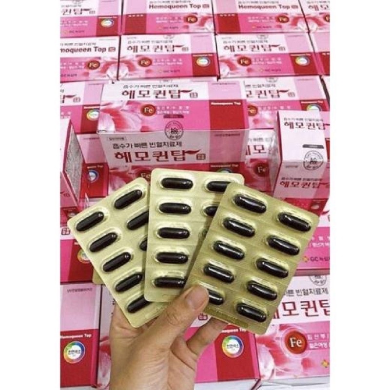 Viên Uống Bổ Sung Sắt HEMOQUEEN TOP Hàn Quốc 120V, trumsihanghanquoc