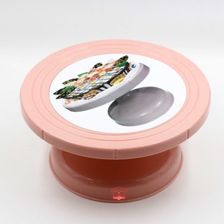 Bàn xoay nhựa nhỏ màu hồng size 25cm