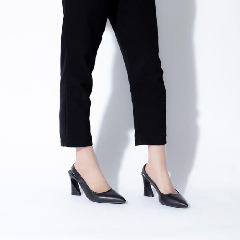 Hạ Giá - Giày Cao Gót Mũi Nhọn 8,5 Cm - Sandal Nữ Cao Gót Màu Đen, Kem, Da Bò HG335 Nw123