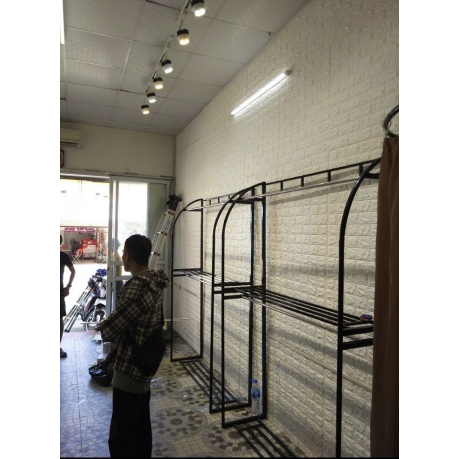 kệ treo quần áo-giá treo cánh buồm 2 tầng giúp tiết kiệm diện tích-kích thước 2m3x1m5x60cm