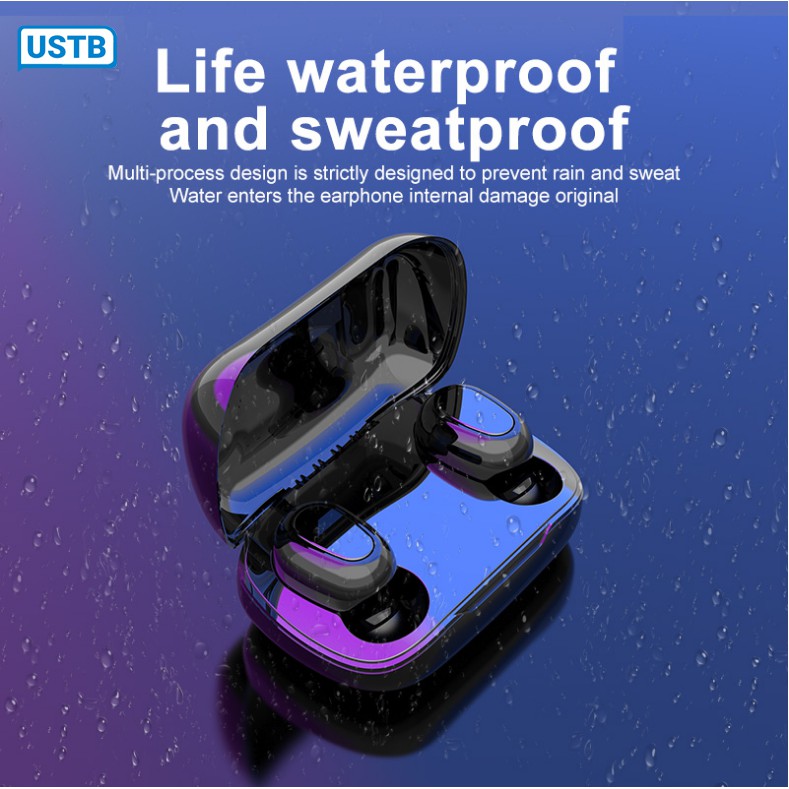 Tai Nghe Bluetooth 5.0 Không Dây  L21 TWS Mini Có Hộp Sạc Cho Android Iphone