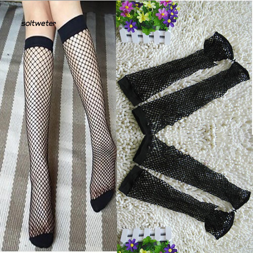 Vớ cao qua gối phối lưới xuyên thấu phong cách quyến rũ dành cho nữ