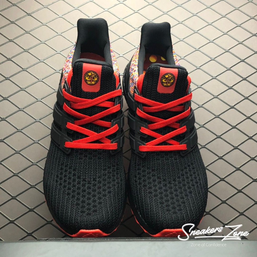 (FREESHIP+HỘP+QUÀ) Giày Thể Thao Sneakers ULTRA BOOST 4.0 multi colors Black đen gót thổ cẩm cực đẹp cho cả nam và nữ