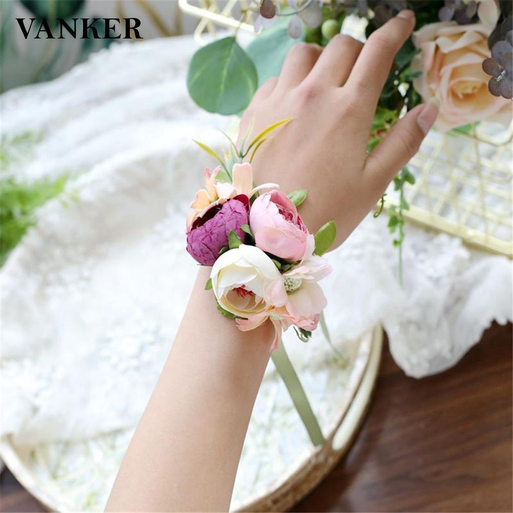 Vòng hoa đeo tay cho cô dâu ngày cưới dài 12cm