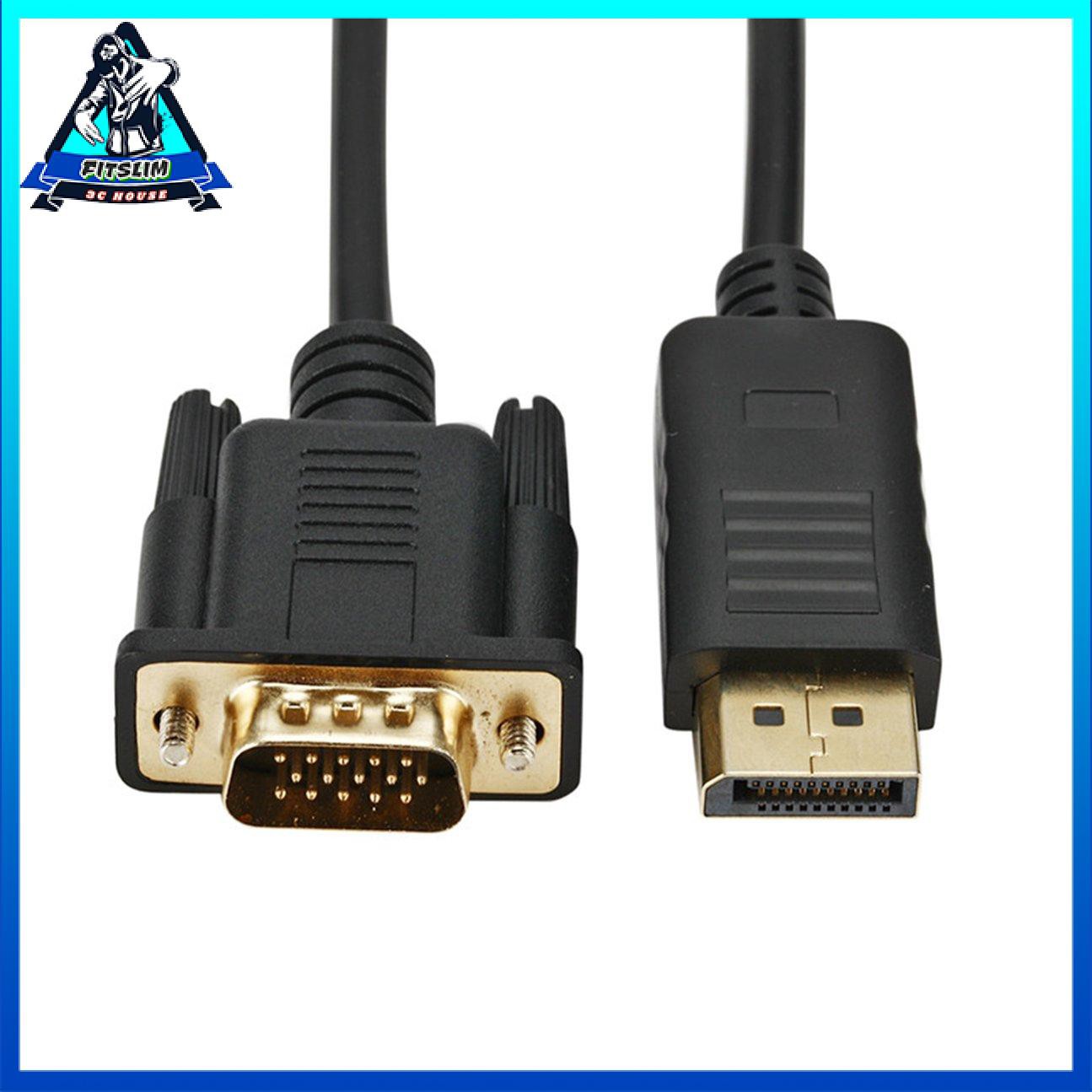 Bộ chuyển đổi Displayport sang Vga Bộ chuyển đổi cáp Dp Male sang Vga Cổng hiển thị 1080P