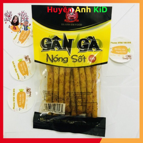 10 Gói Snack Gân Gà Nong Sốt Đồ Ăn Vặt Cay Ngon Hà Nội