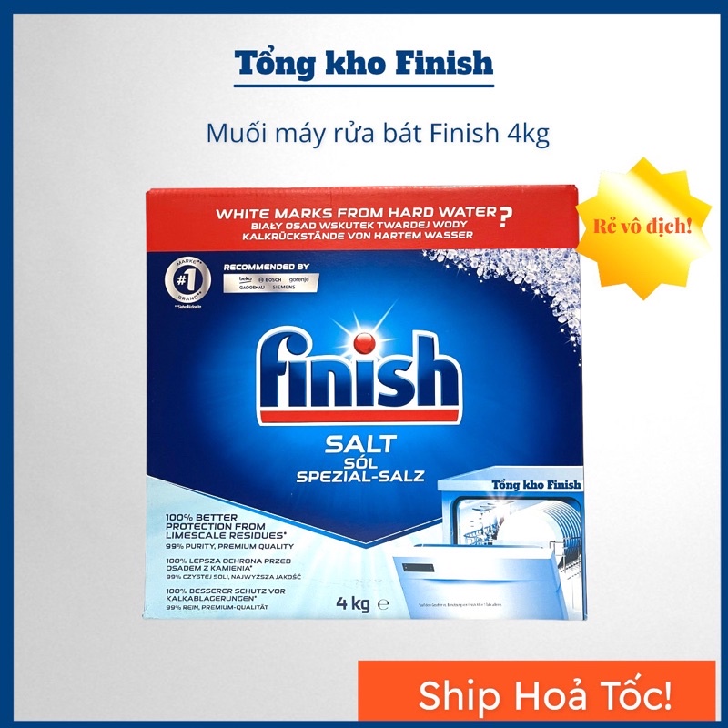 Muối rửa bát Finish (Muối làm mềm nước)