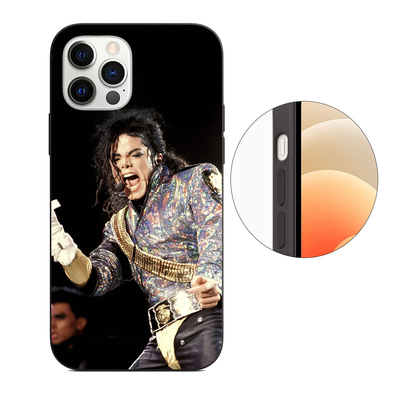 iPhone 12 Mini 11 Max Pro SE 2020 XR Phone Case Soft Silicone Casing Michael Jackson
