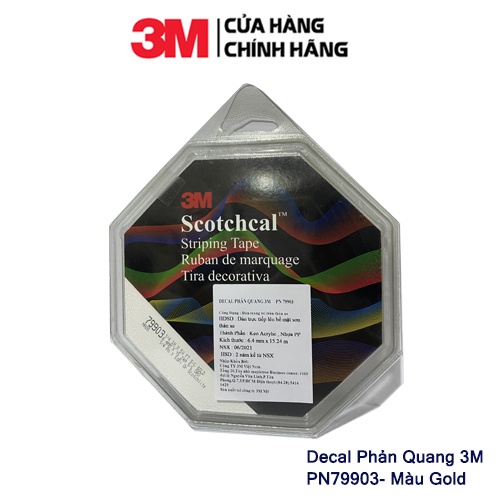 BĂNG KEO DECAL CHẠY CHỈ TRANG TRÍ XE PHẢN QUẢNG 3M SCOTCHCAL STRIPPING TAPE 6.4MM X 15.24M