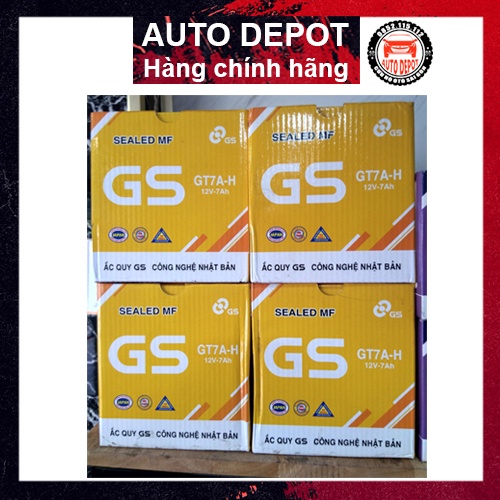 Ắc quy GS GT7AH 12V-7Ah cho xe máy Vespa Sh Nhập Chính Hãng mới 100% cho xe Vespa SH nhập Piaggio