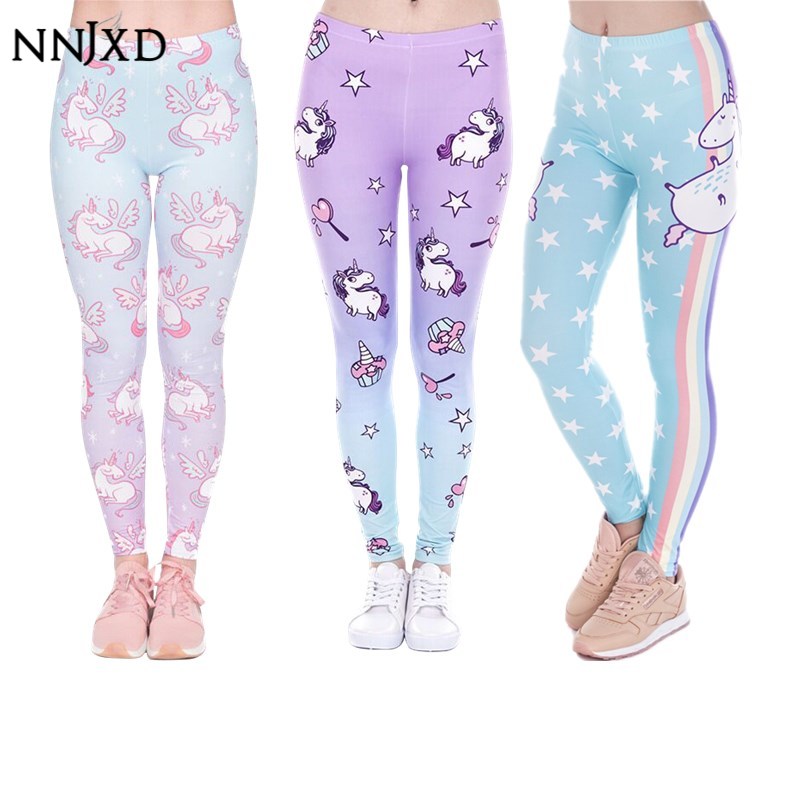 NNJXD Quần Legging In Hình Đáng Yêu Cho Bé Gái