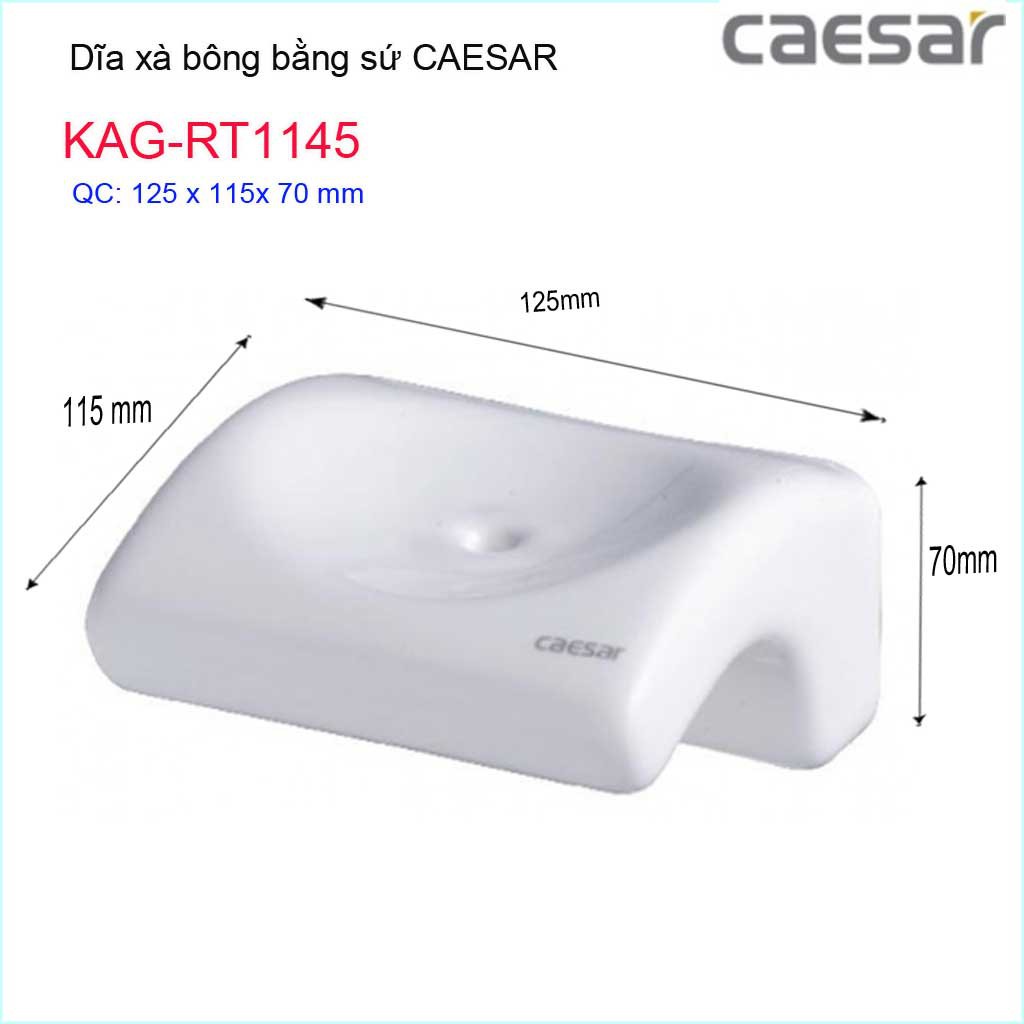 Kệ sứ phòng tắm, dĩa xà bông Caesar KAG-RT1145