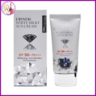 Kem chống nắng dưỡng trắng da 3w clinic crystal white milky sun cream spf50+pa+++