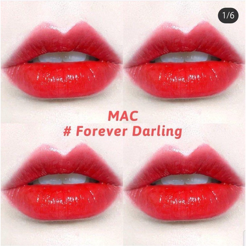 MAC - Versicolour Varnish Cream Lip Stain “Forever, Darling” | son kem tint màu đỏ cam