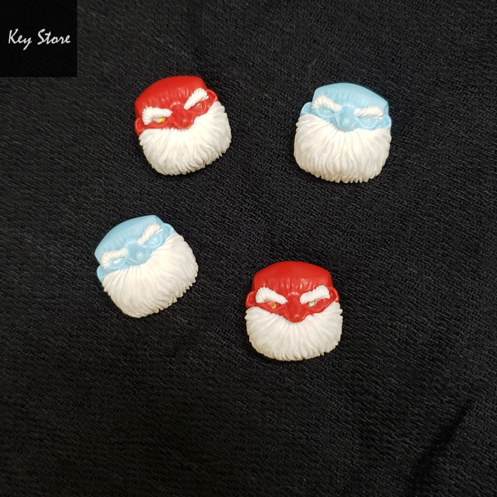 Nút bàn phím cơ artisan keycap jack bald màu đỏ xanh noel