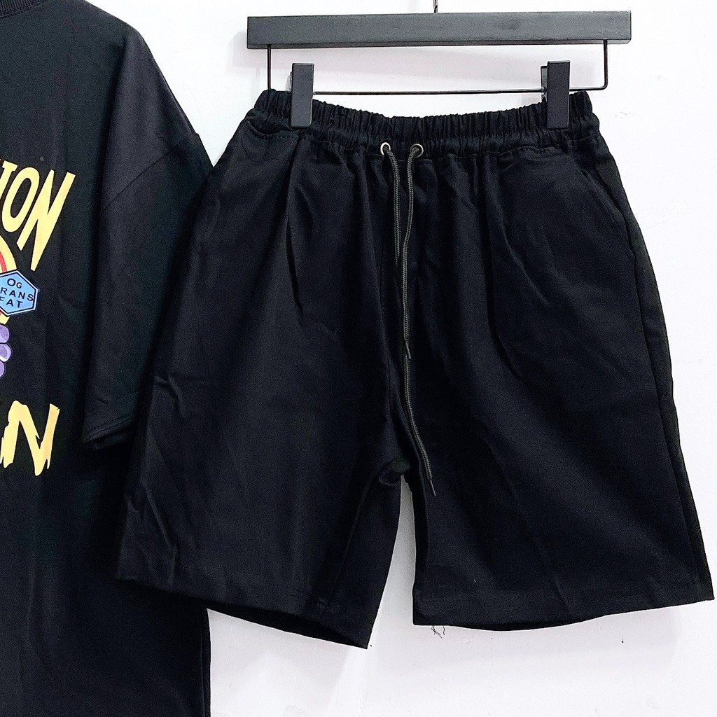 Quần short kaki đen Nam Nữ YAYSHOP năng động cá tính hình thật form unisex