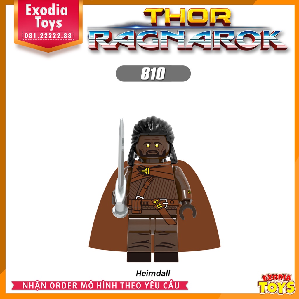 Xếp hình Minifigure Siêu Anh Hùng Marvel Thor Tận Thế Ragnarok - Đồ Chơi Lắp Ghép Sáng Tạo - XINH 0185