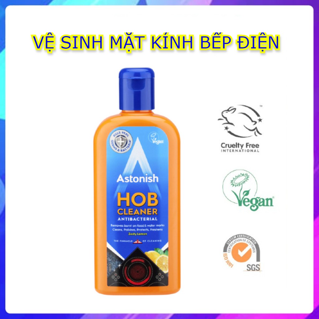 Tẩy vệ sinh bếp đánh bật các vết bẩn dầu mỡ, các vết cháy khét trên bề mặt bếp điện từ/bếp hồng ngoại