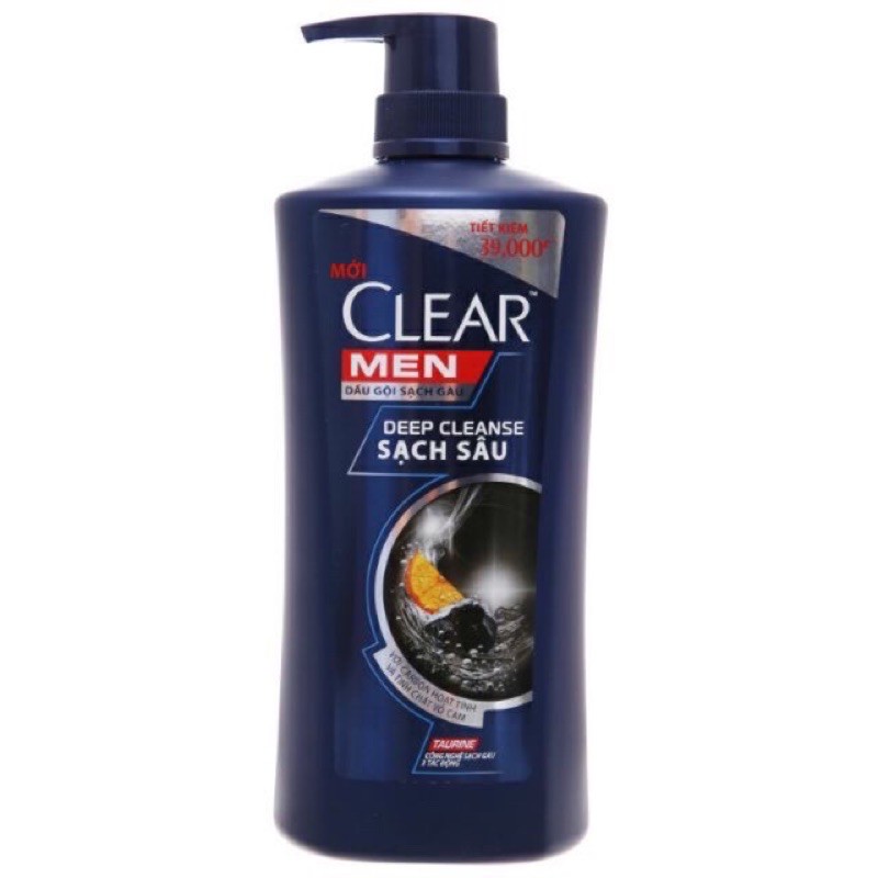 Dầu gội CLEAR MEN DEEP CLEANSE  than hoạt tính 630g