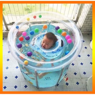 Bể bơi phao thành cao cho bé 8 thanh chống