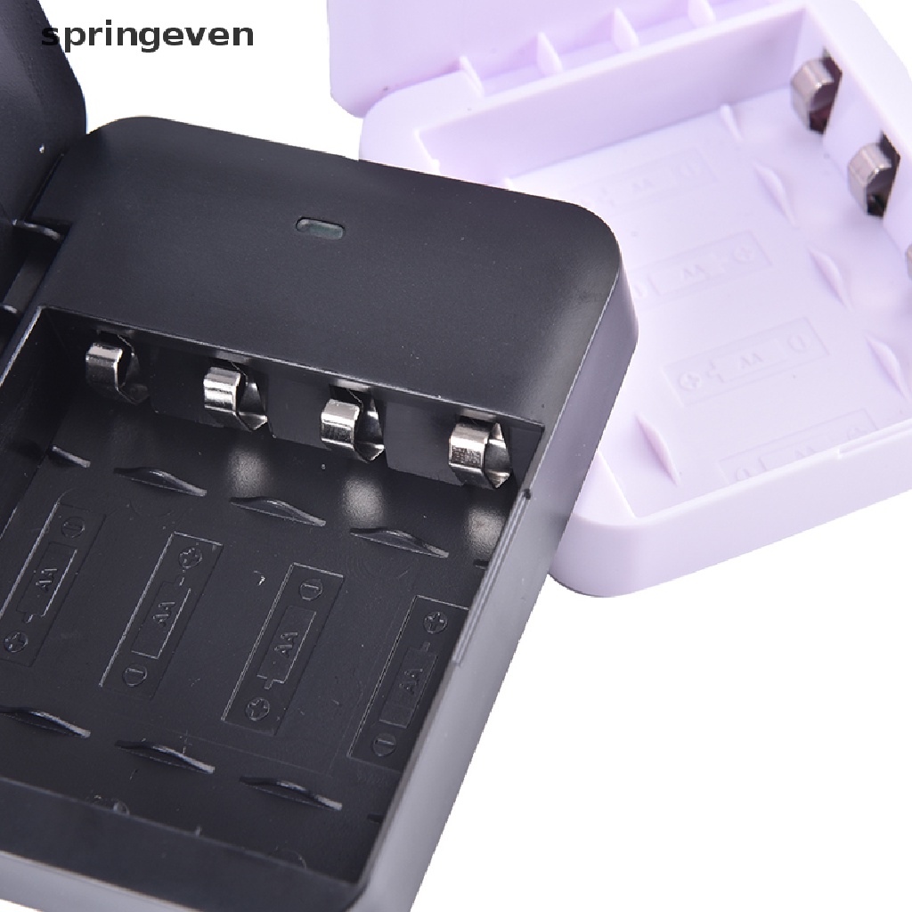 springeven 4 Slots AA Batteries External USB Rechargeable AA Lithium Battery Charger Box RFT