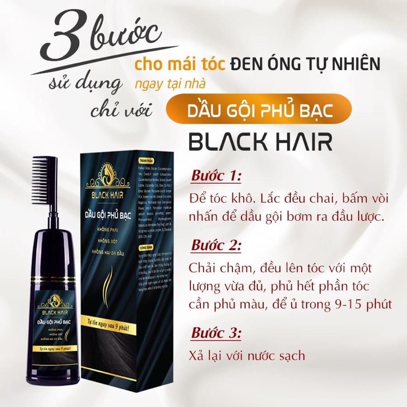 DẦU GỘI PHỦ BẠC BLACK  vạn tam