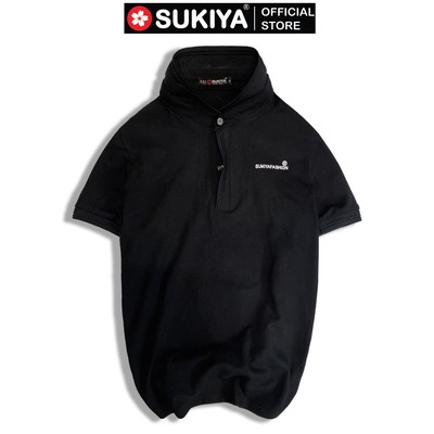 Áo thun nam SUKIYA cổ bẻ Gân dệt kim AT06